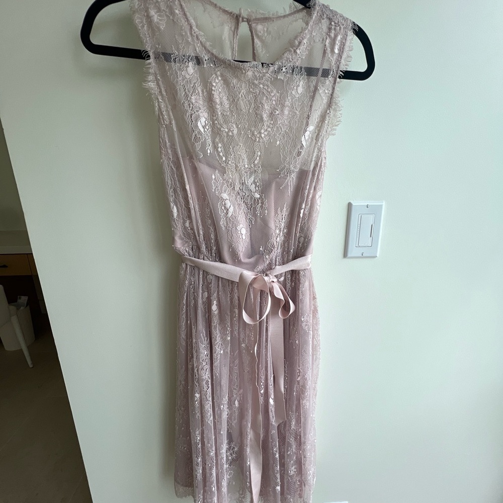 Anthropologie Elegant Lace Dress with Belt